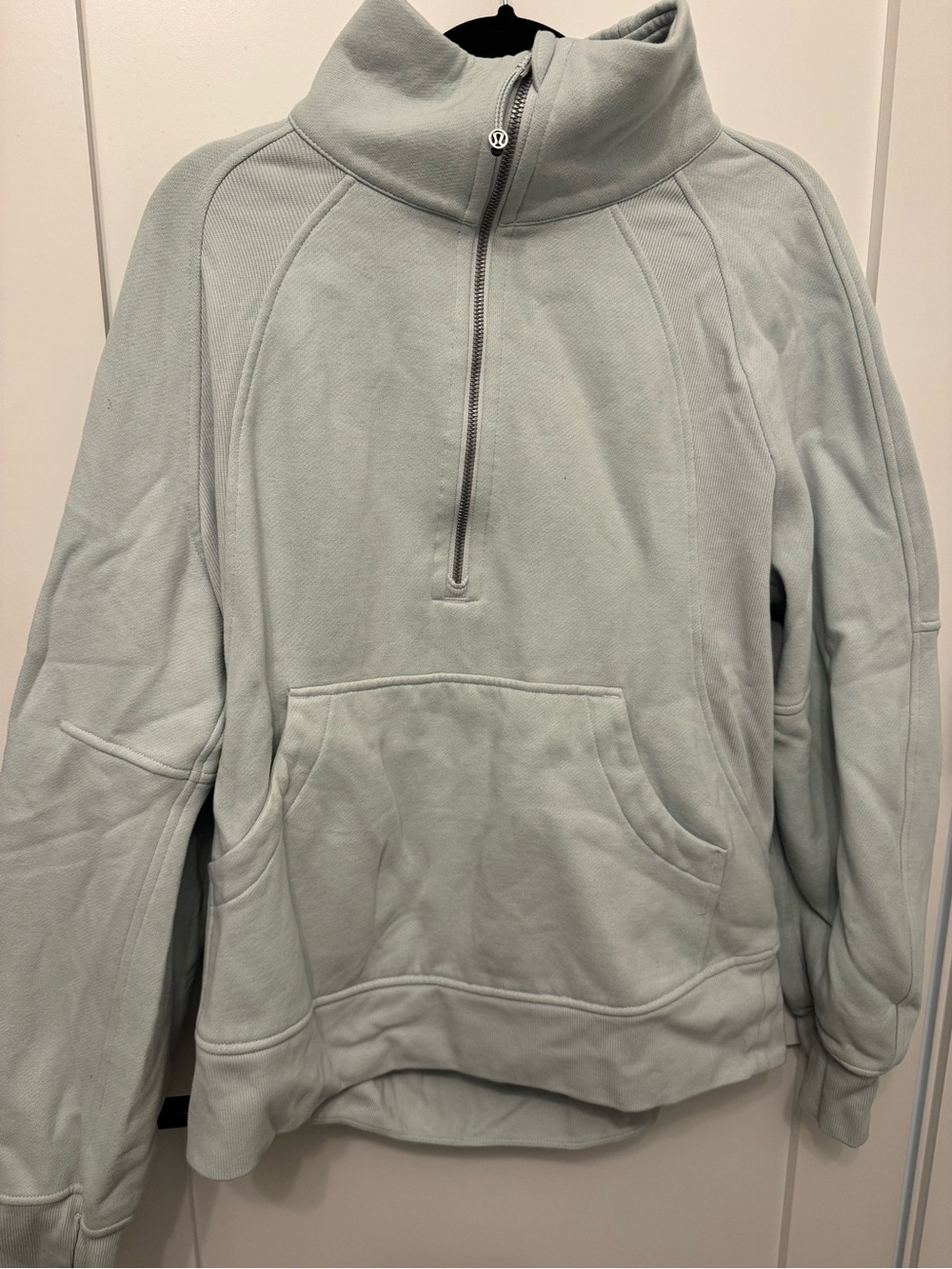 Lululemon Scuba Funnel Light Sage Half-Zip Pullover Sweatshirt